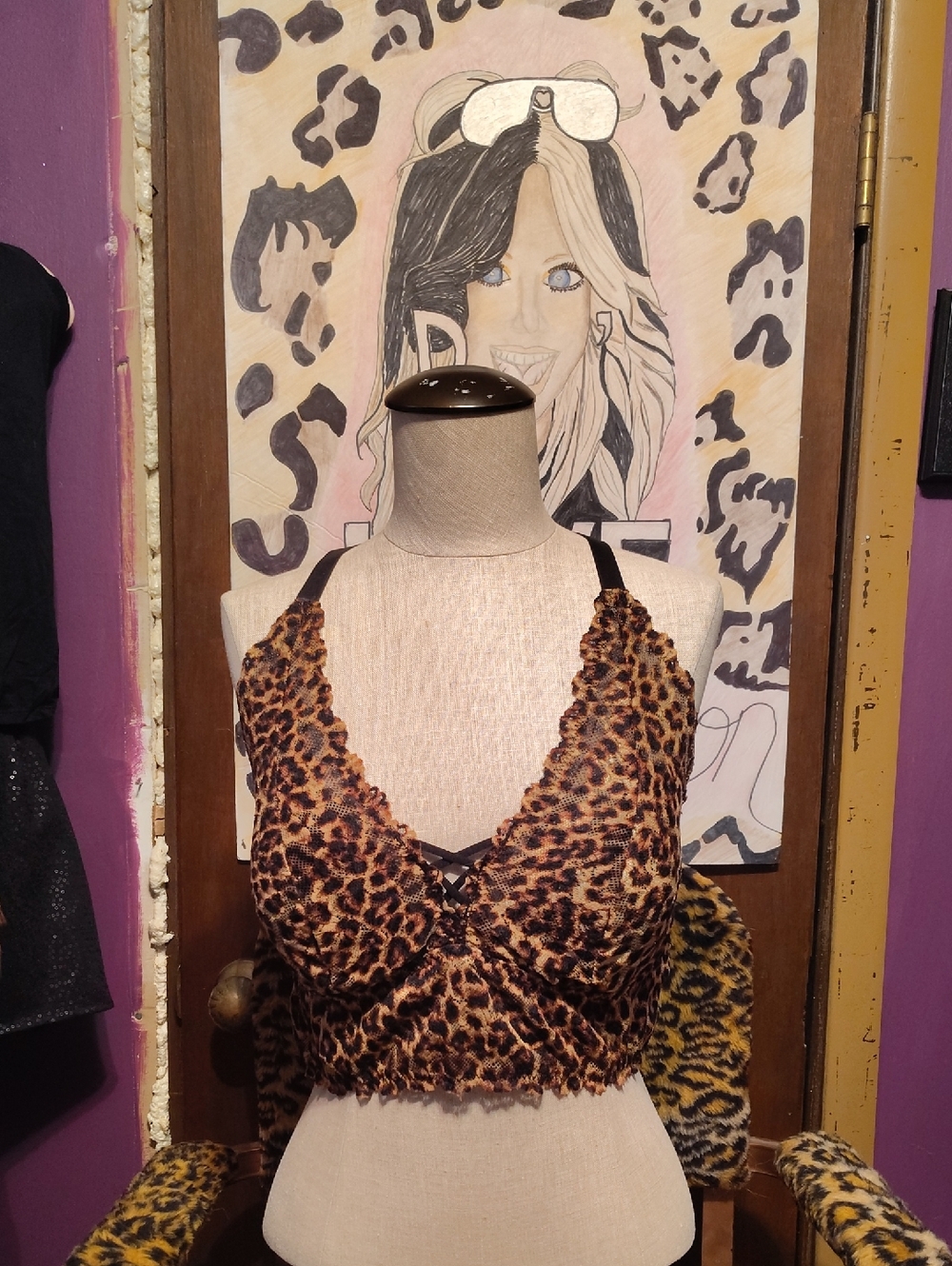 Torrid Leopard Print V-Neck Bralette Camisole - Brown/Black